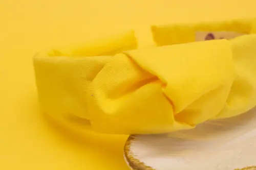 TIARA | TRICOLINE LISO NÓ TURBANTE | AMARELO