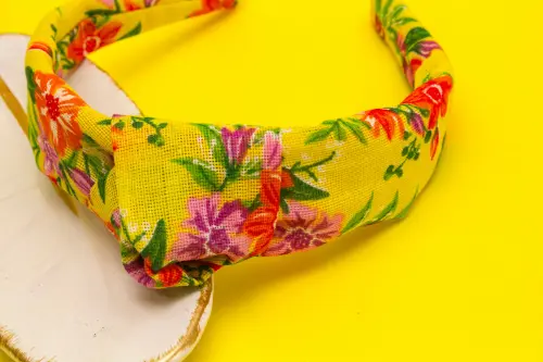 TIARA | TRICOLINE NÓ TURBANTE CHITA (CARNAVAL) | AMARELO