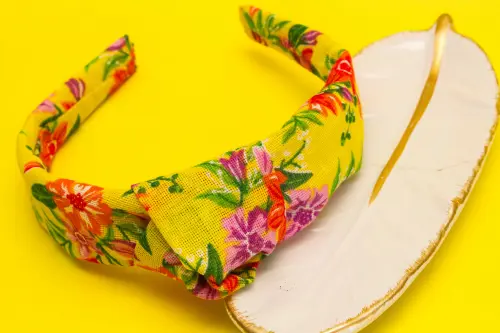 TIARA | TRICOLINE NÓ TURBANTE CHITA (CARNAVAL) | AMARELO