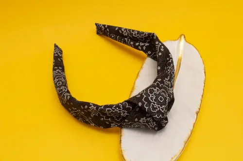 TIARA | TRICOLINE BANDANA NÓ TURBANTE | PRETA