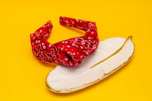 TIARA | TRICOLINE BANDANA NÓ TURBANTE | VERMELHO