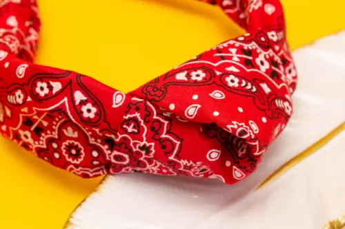 TIARA | TRICOLINE BANDANA NÓ TURBANTE | VERMELHO