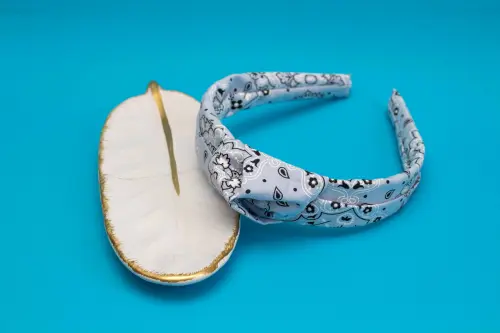 TIARA | TRICOLINE BANDANA NÓ TURBANTE | AZUL GELO