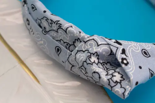TIARA | TRICOLINE BANDANA NÓ TURBANTE | AZUL GELO