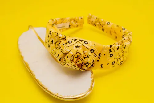 TIARA | TRICOLINE BANDANA NÓ TURBANTE | AMARELA