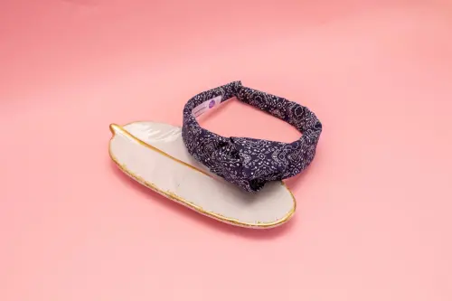 TIARA | TRICOLINE BANDANA NÓ TURBANTE | AZUL ESCURO