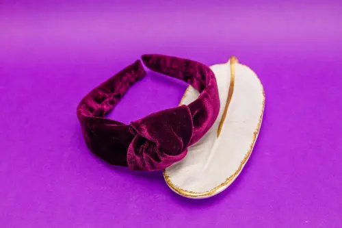 TIARA | NÓ TURBANTE VELUDO | ROXO ESCURO