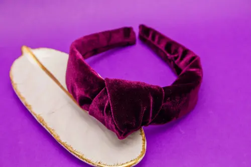 TIARA | NÓ TURBANTE VELUDO | ROXO ESCURO