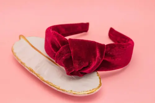 TIARA | NÓ TURBANTE VELUDO | MARSALA
