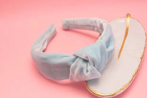 TIARA | NÓ TURBANTE VELUDO | AZUL CLARO