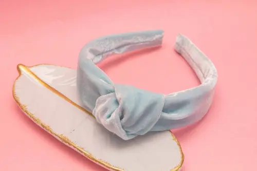TIARA | NÓ TURBANTE VELUDO | AZUL CLARO