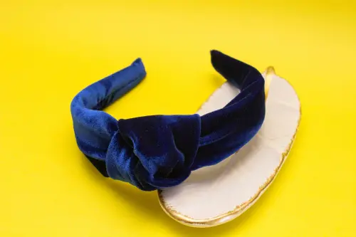 TIARA | NÓ TURBANTE VELUDO | AZUL ROYAL