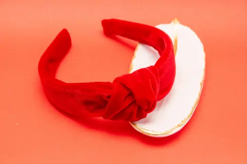 TIARA | NÓ TURBANTE VELUDO | VERMELHO