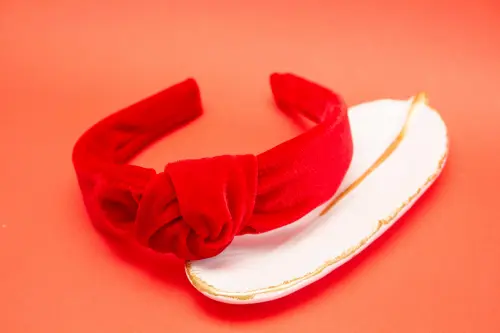TIARA | NÓ TURBANTE VELUDO | VERMELHO