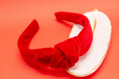 TIARA | NÓ TURBANTE VELUDO | VERMELHO