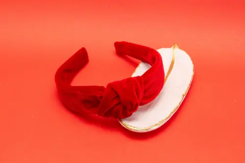 TIARA | NÓ TURBANTE VELUDO | VERMELHO