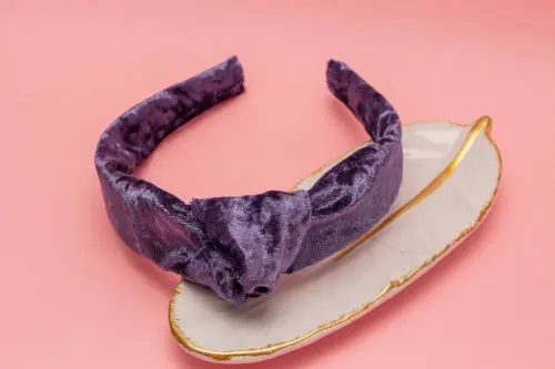 TIARA | NÓ TURBANTE VELUDO | INDIGO