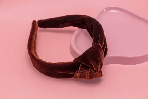 TIARA | NÓ TURBANTE VELUDO | MARROM ESCURO