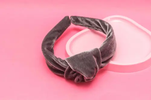 TIARA | NÓ TURBANTE VELUDO | CINZA
