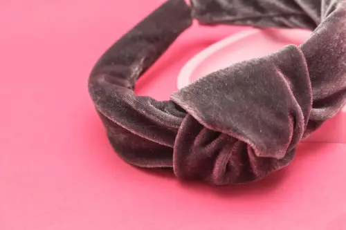 TIARA | NÓ TURBANTE VELUDO | CINZA