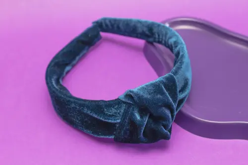 TIARA | NÓ TURBANTE VELUDO | AZUL PETROLEO