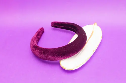 TIARA | CHEIA VELUDO  | ROXO ESCURO