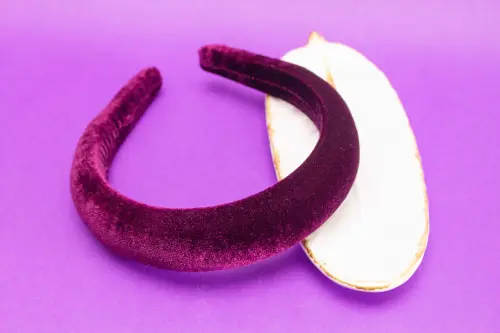 TIARA | CHEIA VELUDO  | ROXO ESCURO