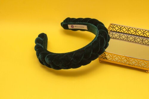 TIARA | TRANÇA CHEIA VELUDO | VERDE