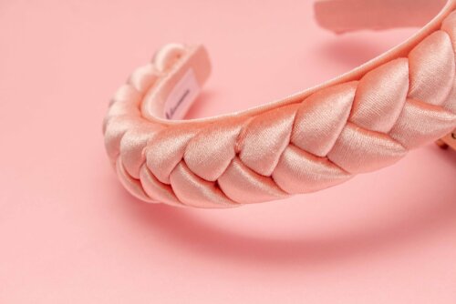 TIARA | TRANÇA CHEIA VELUDO | ROSA SALMÃO