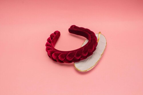 TIARA | TRANÇA CHEIA VELUDO | MARSALA