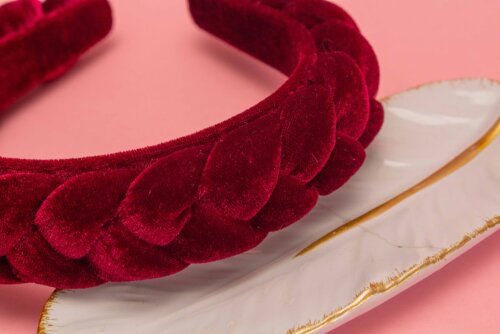 TIARA | TRANÇA CHEIA VELUDO | MARSALA