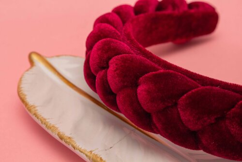 TIARA | TRANÇA CHEIA VELUDO | MARSALA