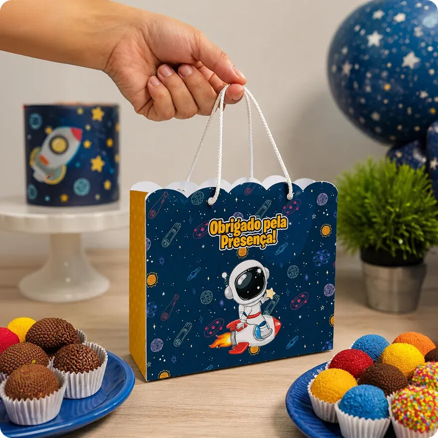 35 Sacolinhas Astronauta Lembrancinha Festa