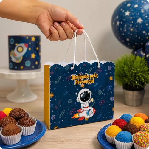 15 Sacolinhas Astronauta Lembrancinha Festa