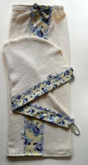 Conjunto Toalha e Touca Adulto Pós Banho Kit Spa