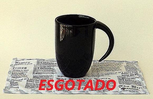 Mug Rug ou Tapete de Caneca Jornalista