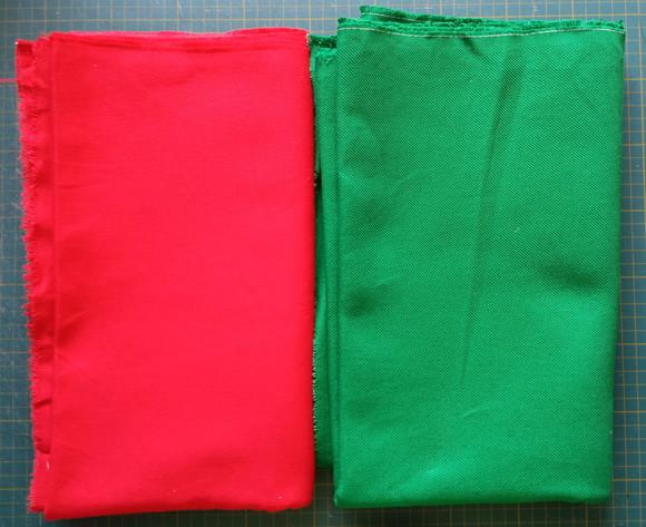 Tecido para Pintura Pano de Copa Verde Vermelho