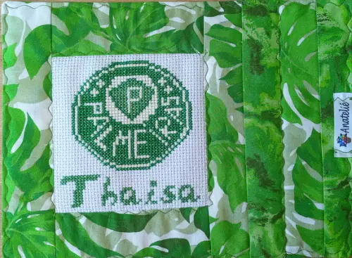 Mug Rug Porta Copos Futebol Personalizado com Bordado a Mao