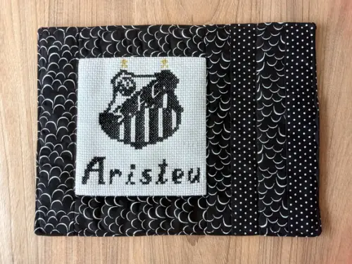 Mug Rug Porta Copos Futebol Personalizado com Bordado a Mao