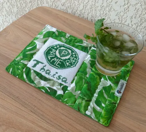 Mug Rug Porta Copos Futebol Personalizado com Bordado a Mao