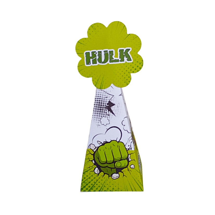 Kit 20 caixas personalizado Hulk - lembrancinha aniversário meni