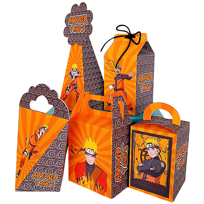kit 20 caixas / personalizado Naruto - lembrancinha aniversário