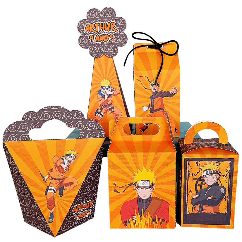 kit 20 caixas / personalizado Naruto - lembrancinha aniversário