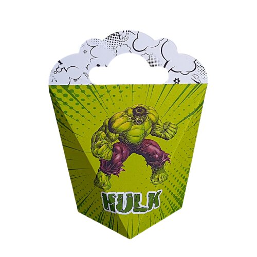 Kit 20 caixas personalizado Hulk - lembrancinha aniversário meni