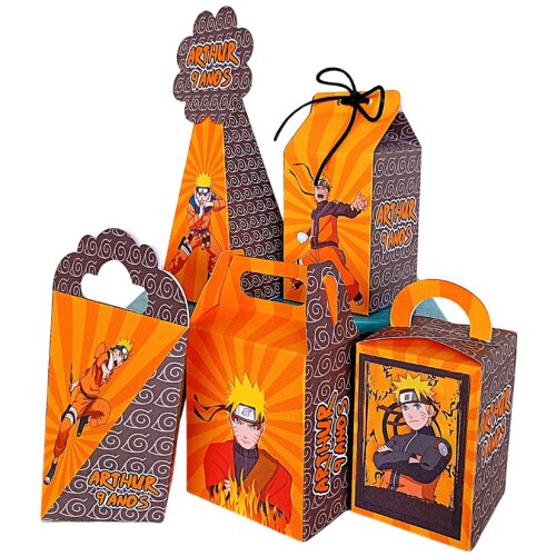 kit 20 caixas / personalizado Naruto - lembrancinha aniversário