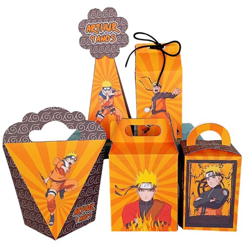 kit 20 caixas / personalizado Naruto - lembrancinha aniversário