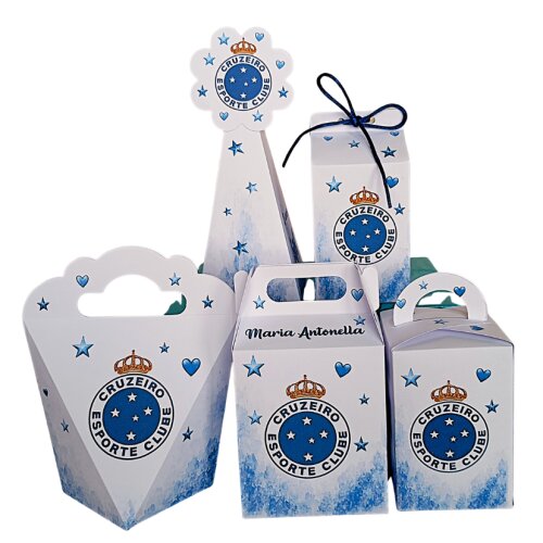 Kit 20 caixas / personalizado Cruzeiro - lembrancinha futebol