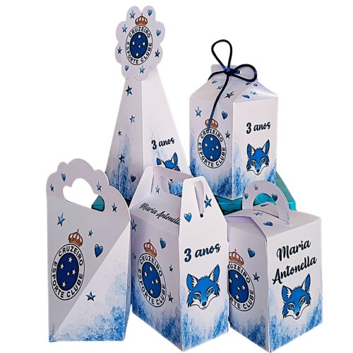Kit 20 caixas / personalizado Cruzeiro - lembrancinha futebol