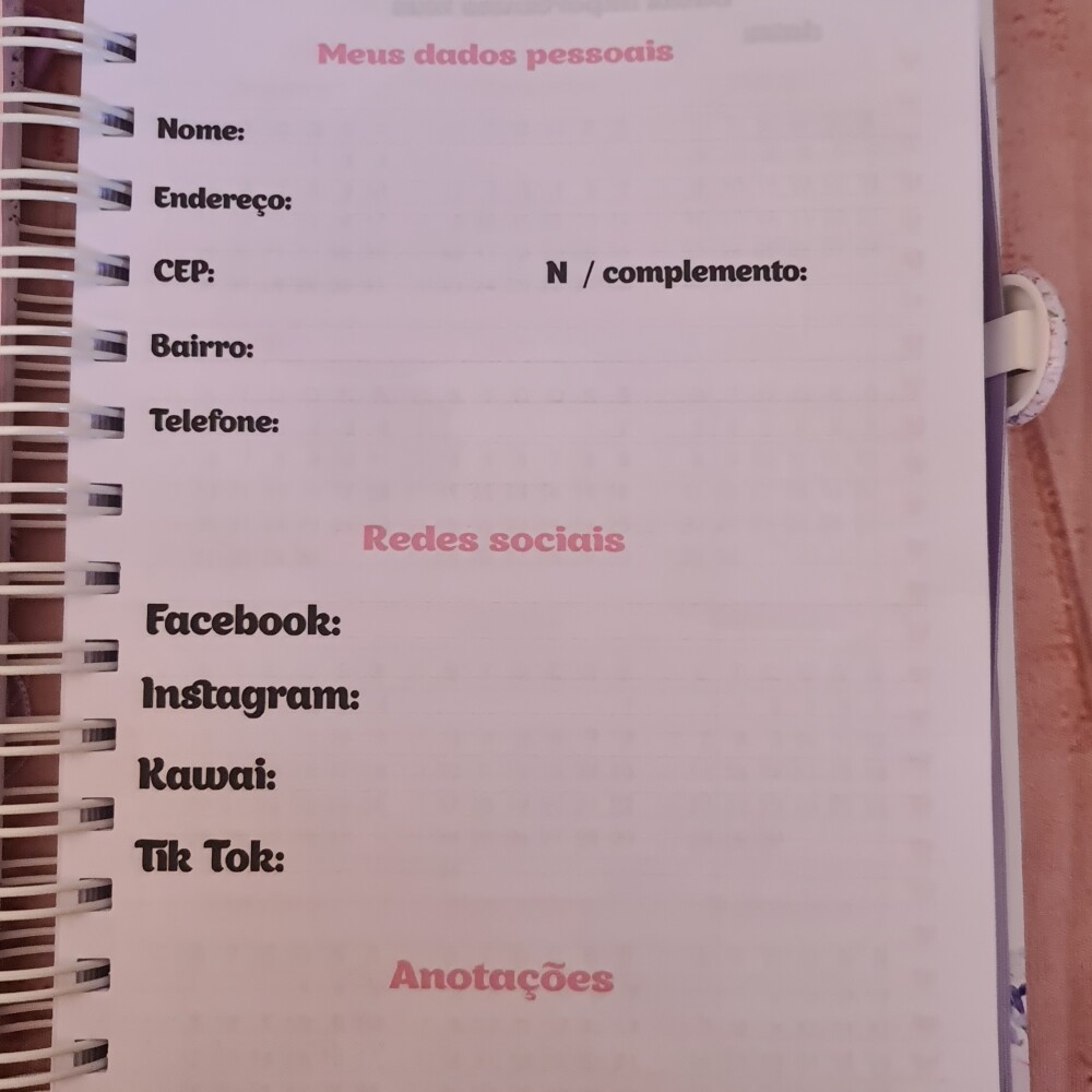 Agenda Floral Personalizada