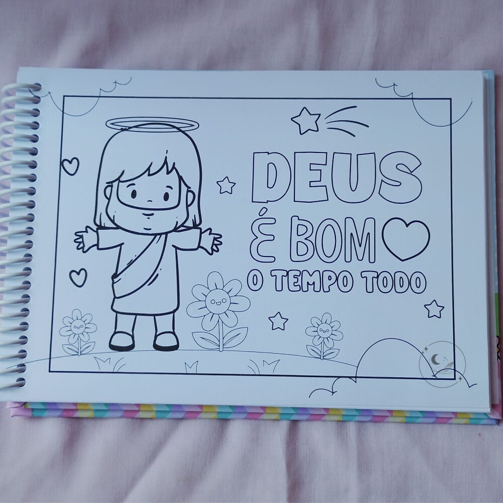 Livro de Colorir Cristão Infantil A5 | Versículos para Colorir 